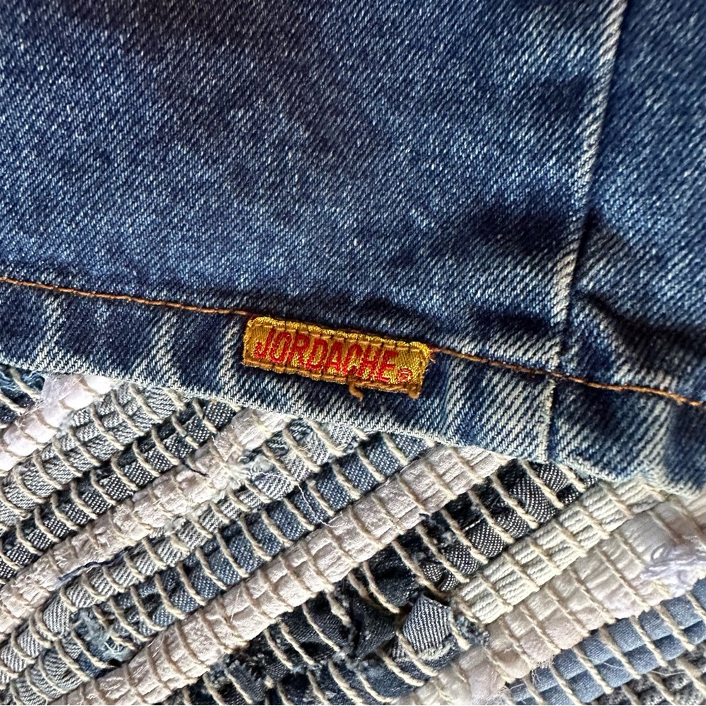 Vintage Jordache Denim Jacket Cinch waist L Hood 80’s 90’s Toggle - Picture 7 of 7